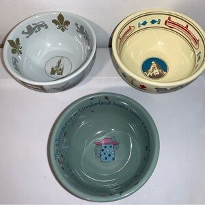 Set of Three Disney Themed Bowls